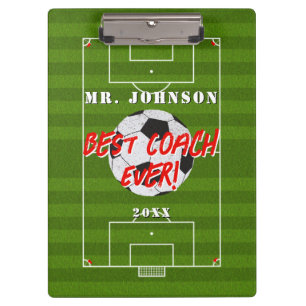 Best Coach Ever - Football - Socccer Clipboard