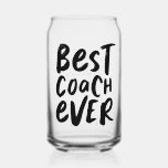 Best coach ever fun black personalised sports gift<br><div class="desc">Best coach ever! Celebrate a super season with this personalised glass featuring a fun hand-lettered graphic in black on the front and room for the coach's name and the team's accomplishments on the back. Great for athletes young and old - from toddlers to professionals - and a wide range of...</div>