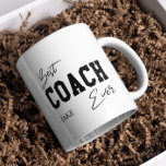 Best Coach Ever Personalised  Appreciation Gift  Two-Tone Coffee Mug<br><div class="desc">Best Coach Ever Personalised Two-Tone Coffee Mug - Thank You & Appreciation Gift for Sports Coaches Celebrate your coach's dedication with this Best Coach Ever personalised two-tone coffee mug! Perfect as a thank-you or appreciation gift, this mug is designed for sports coaches of all kinds—soccer, football, or any team sport....</div>