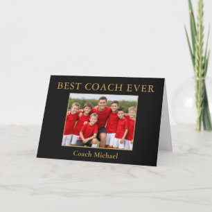 Best Coach Ever Personalised Team Photo Thank You Card