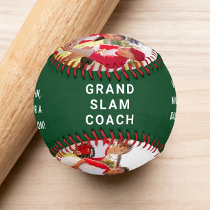 Best Coach Ever Photo Green Baseball