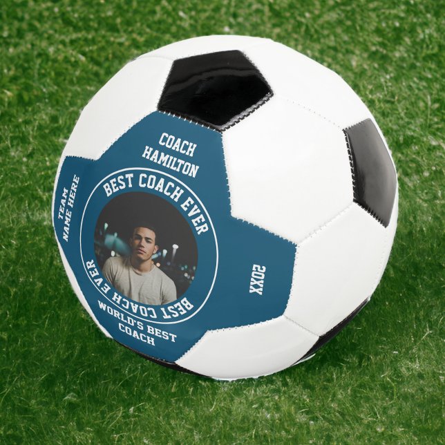 Best Coach Ever Photo Personalised Soccer Ball (Best Coach Ever Photo Personalized Soccer Ball from Ricaso
Add own text and photograph)