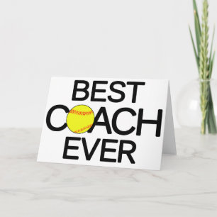 Best Coach Ever Softball Coach Greeting Card