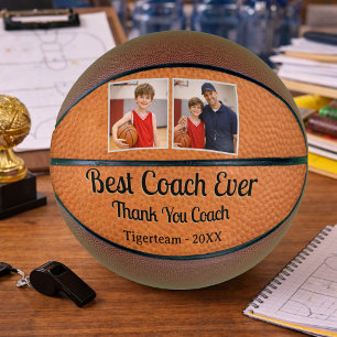 Best Coach Ever Thank you Gift 2 Photo Keepsake Basketball