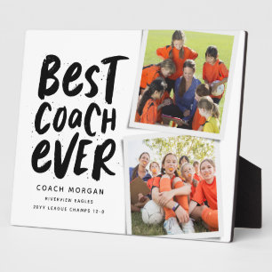 Best coach ever two photo team thank you plaque