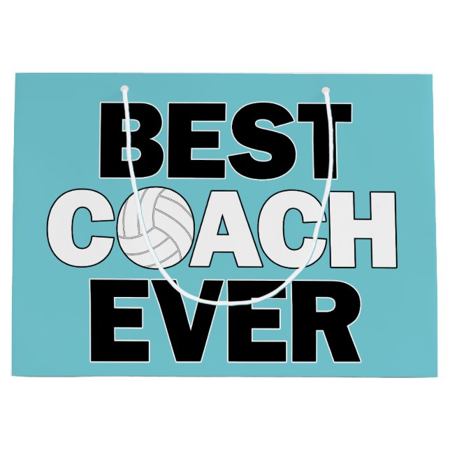 Best Coach Ever Volleyball Coach Gift Bag (Front)