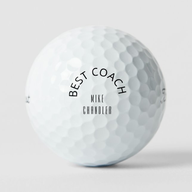 Best Coach Golf "Coach Name" Titleist Pro V1 Balls (Front)