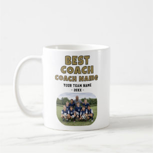 Best Coach Personalised Team Photo Thank You Coffee Mug