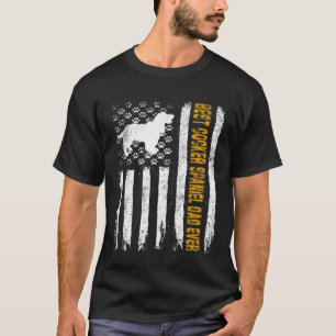 Best Cocker Spaniel Dog Dad Ever American Flag T-Shirt