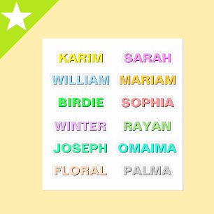 Best Colored Bold Script Names, Modern Waterproof