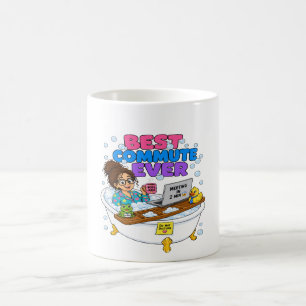 Best Commute Ever Funny Work From Home Design Coffee Mug