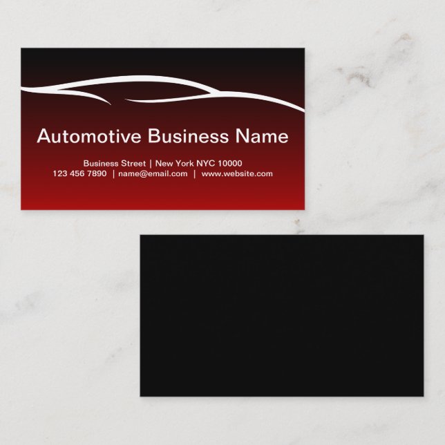 Best Cool Automotive Business Cards (Front/Back)