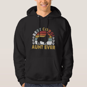 Best Corgi Aunt Ever Auntie Dog Vintage Hoodie