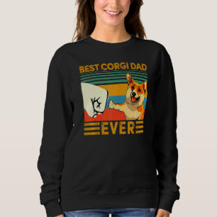 Best Corgi Dad Ever Bump Fist Vintage Sweatshirt