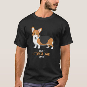 Best Corgi Dad Ever Red Tricolor Pembroke Welsh Co T-Shirt