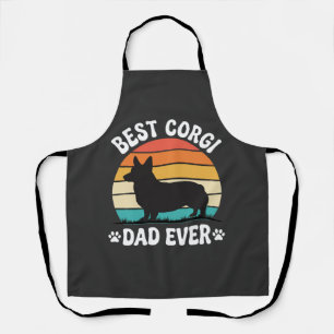 Best Corgi Dad Ever Retro Dog Apron