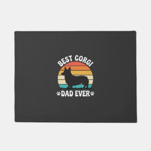 Best Corgi Dad Ever Retro Dog Doormat