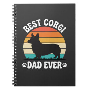Best Corgi Dad Ever Retro Dog Notebook