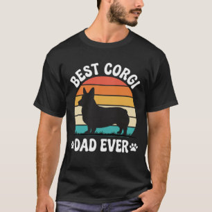Best Corgi Dad Ever Retro Dog T-Shirt