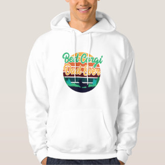 Best Corgi Dad Ever Retro Vintage Fathers Day Gift Hoodie