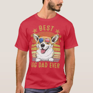 Best Corgi Dad Ever Vintage Dog Lover62 T-Shirt