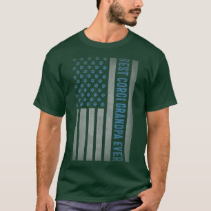 Best Corgi Dog Grandpa Ever 4th of July USA Americ T-Shirt