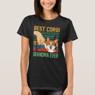 Best Corgi Grandma Ever Vintage Corgi Puppy Retro T-Shirt