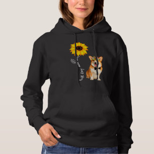 Best Corgi Mom Ever Sunflower Retro Dog Owner Hoodie