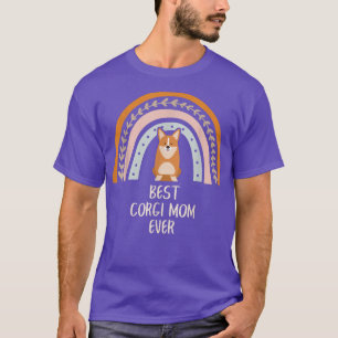 Best Corgi Mum Ever Dog Lovers Boho Rainbow T-Shir T-Shirt