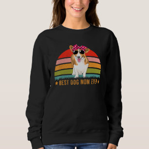 Best Corgi Mum Ever Dog Mum Retro Vintage Sweatshirt