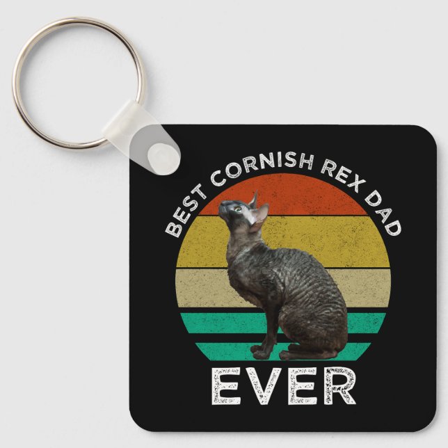 Best Cornish Rex Dad Ever Key Ring (Front)