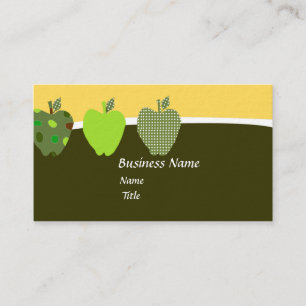 Best Country Delicious Teacher's Quilted  Apples Business Card