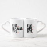 Best Couple Ever Coffee Mug Set<br><div class="desc">Adorable matching his and hers design that can be personalised with your names,  wedding date,  or any text of your choice.</div>