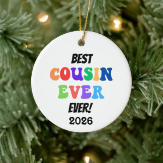 Best Cousin Crew Ever Ceramic Tree Decoration