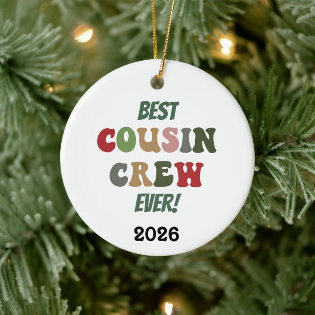 Best Cousin Crew Ever Ceramic Tree Decoration (Tree)