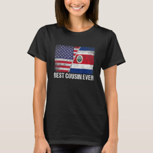 Best Cousin Ever American Costa Rica Flag Father's T-Shirt