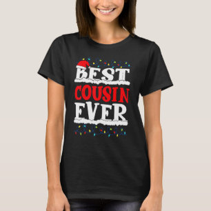 Best Cousin Ever Christmas Family Lights Santa Xm T-Shirt