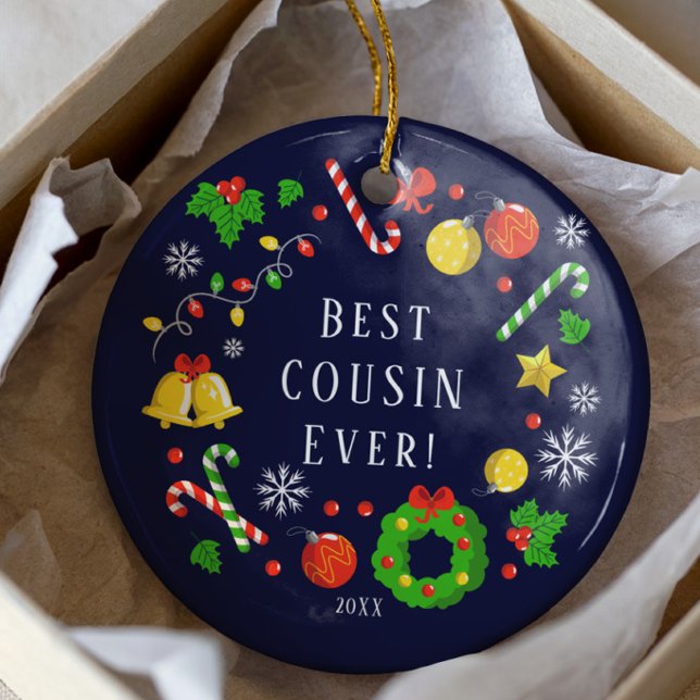 Best Cousin Ever Christmas Ornament (Creator Uploaded)
