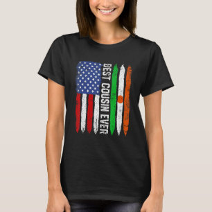 Best Cousin Ever Father's Day Niger Us Flag Retro T-Shirt