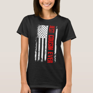Best Cousin Ever Us American Flag For Father's Da T-Shirt