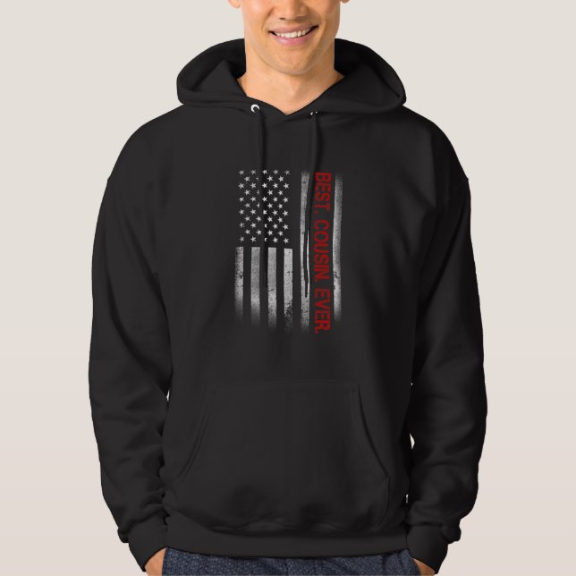 Best Cousin Ever Vintage American Flag  For Dad Pa Hoodie (Front)