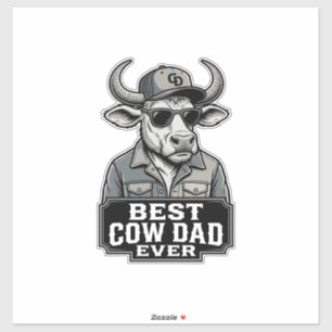 Best Cow Dad Ever Vintage Engraving Design_1