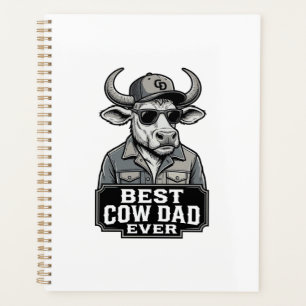 Best Cow Dad Ever Vintage Engraving Design_1 Planner