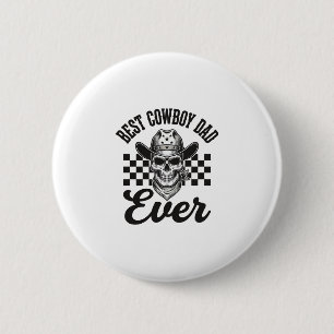 Best Cowboy Dad Skull Western Shirt Design_1 6 Cm Round Badge