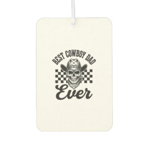 Best Cowboy Dad Skull Western Shirt Design_1 Car Air Freshener