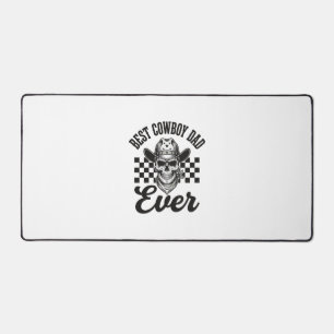 Best Cowboy Dad Skull Western Shirt Design_1 Desk Mat