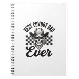 Best Cowboy Dad Skull Western Shirt Design_1 Notebook