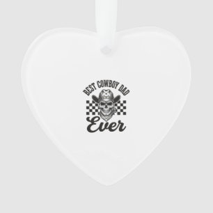 Best Cowboy Dad Skull Western Shirt Design_1 Ornament