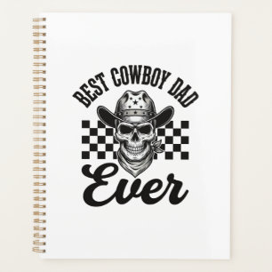 Best Cowboy Dad Skull Western Shirt Design_1 Planner