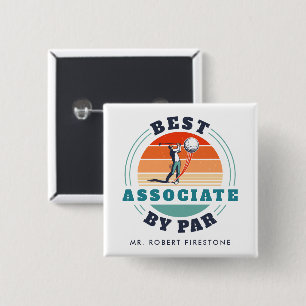 Best Coworker By Par Custom Golf Lover 15 Cm Square Badge